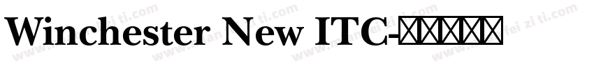 Winchester New ITC字体转换